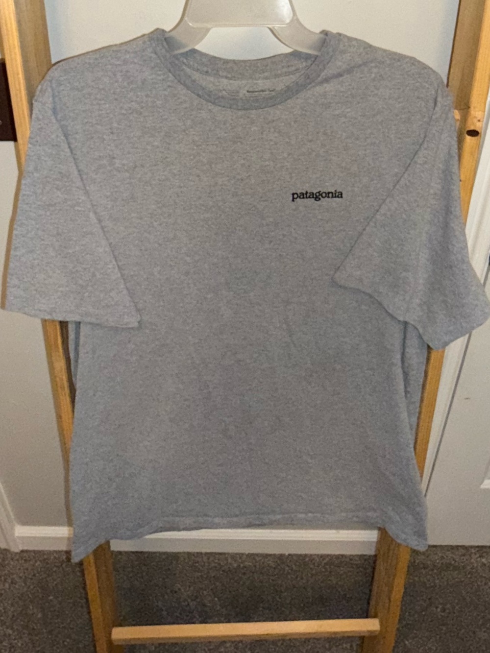 Patagonia Gray Interior Label Tee with Subtle Black Print - Picture 9 of 9